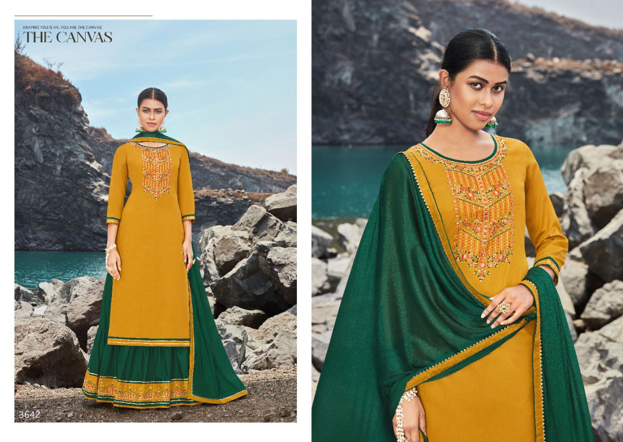 Rangoon Poshak Heavy FAncy Festive Wear Embroider Ready Made Suit Collection